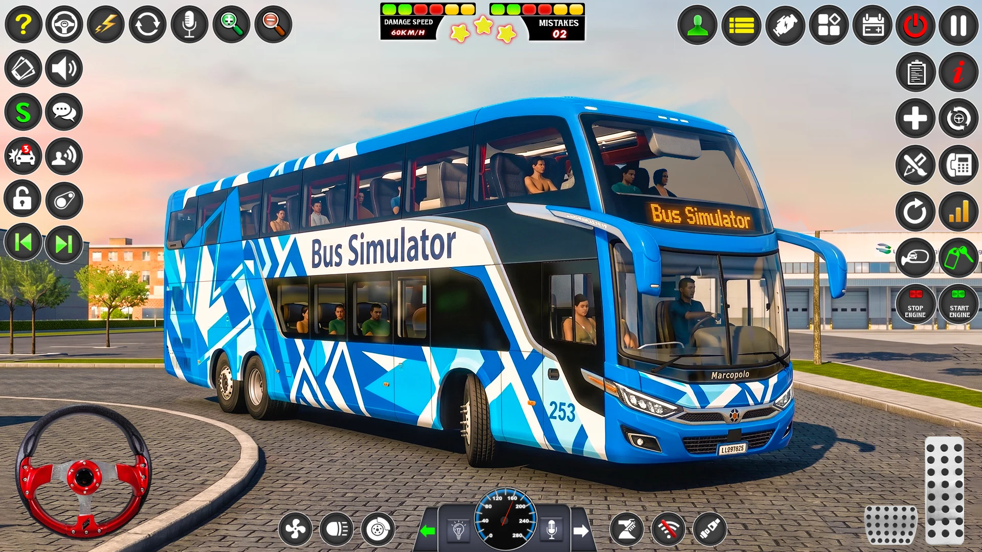 Bus Simulator 3D Euro Bus Game screenshot