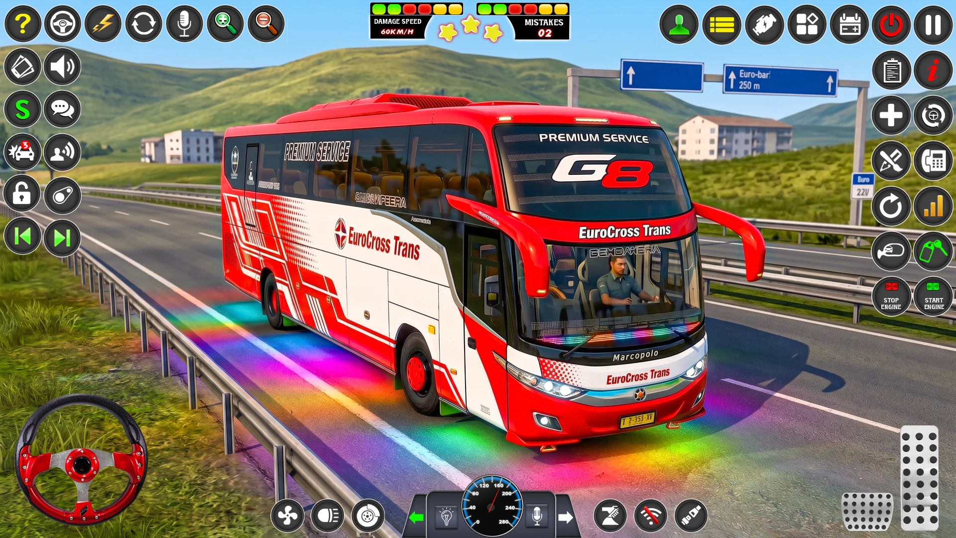 Bus Simulator 3D Euro Bus Game screenshot